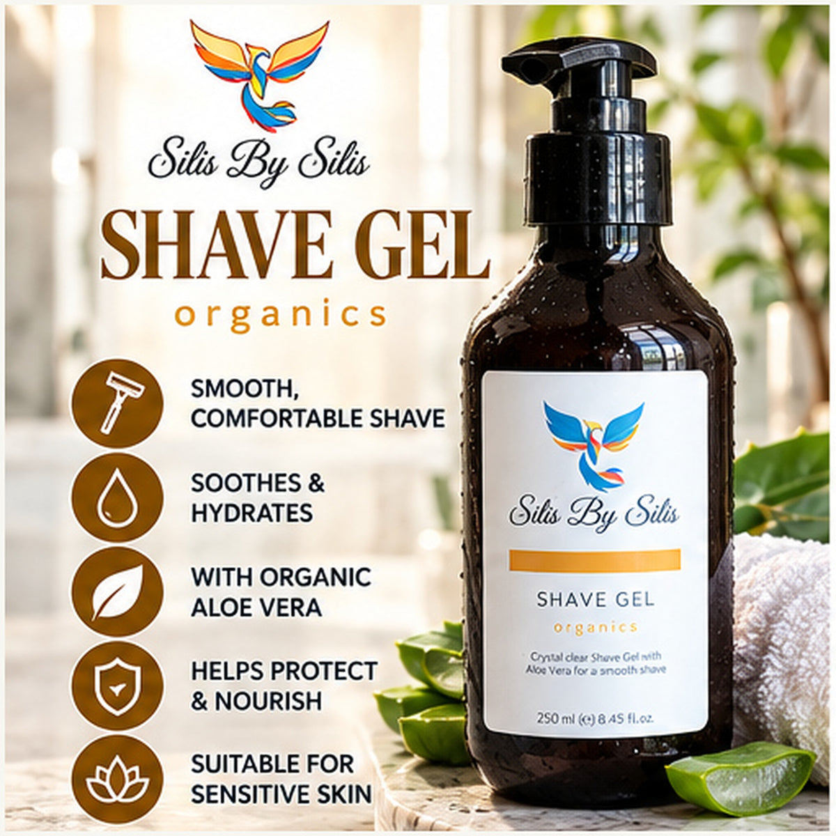 Shave Gel Organics – 250ml