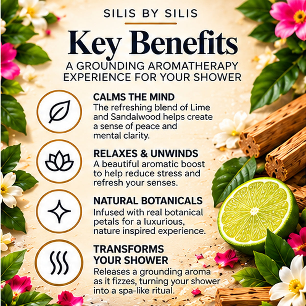 ZEN Shower Steamer | Lime + Sandalwood | 50g