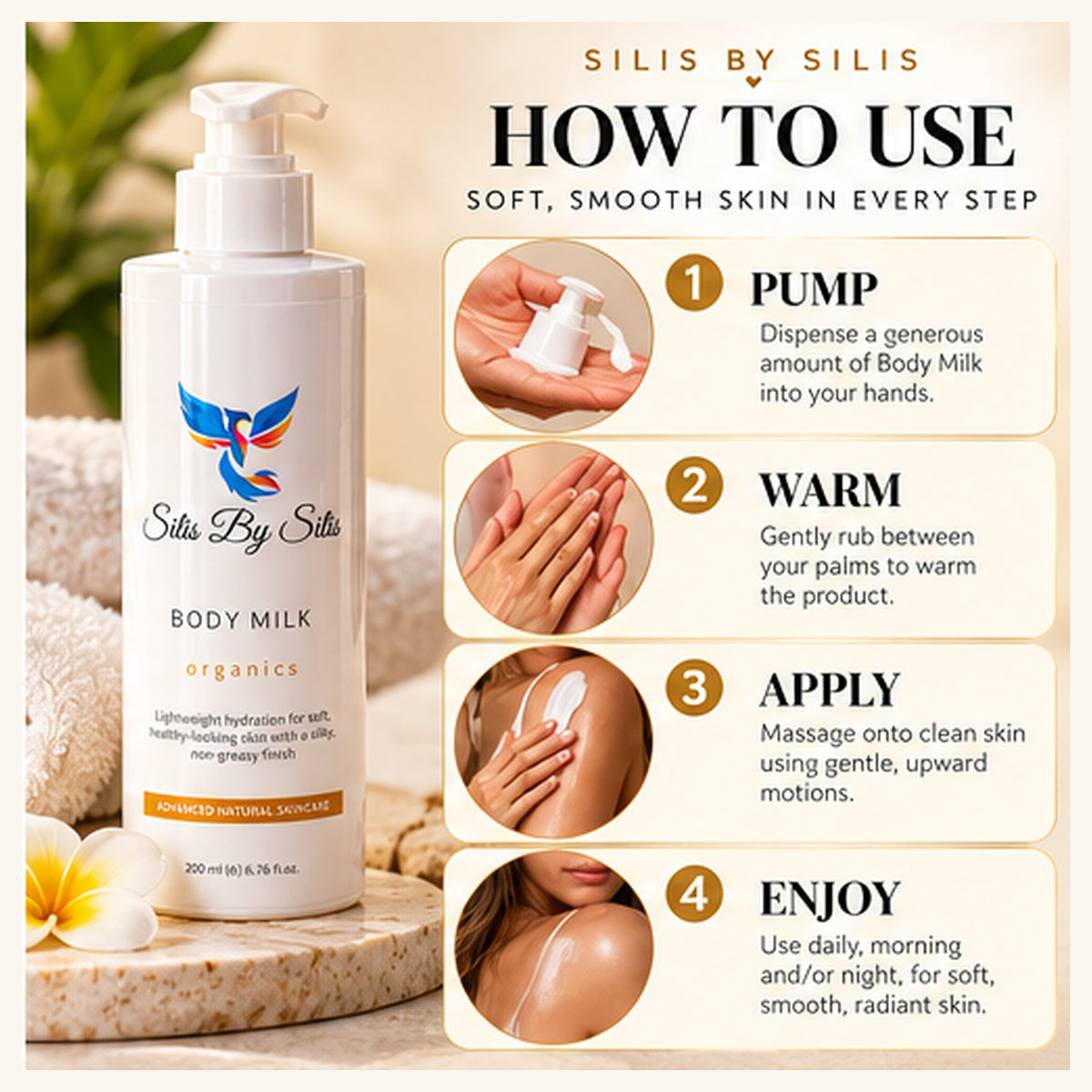 Body Milk – Lightweight Botanical Body Moisturiser 200 mL