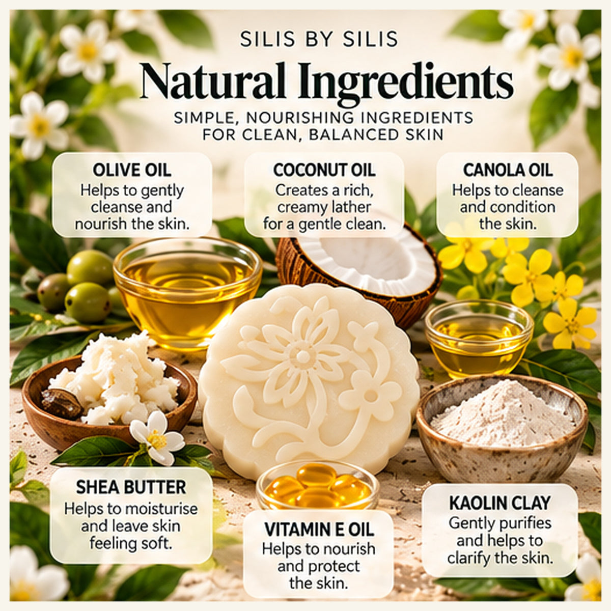 Kaolin White Clay Cleansing Face Bar – 80g