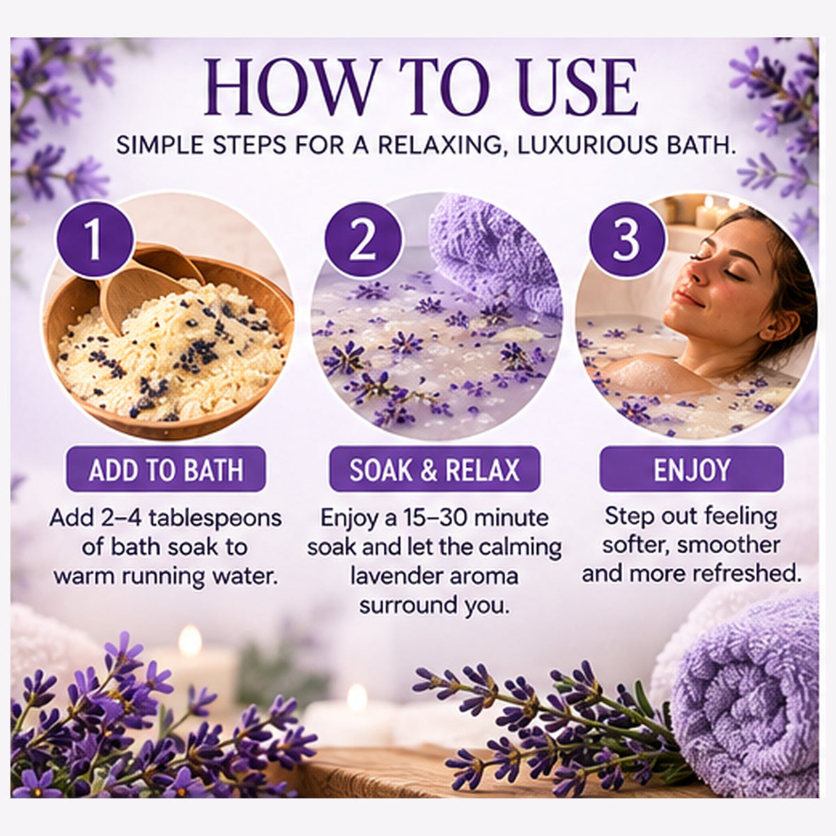 Lavender Buttermilk Bath Soak – 180g