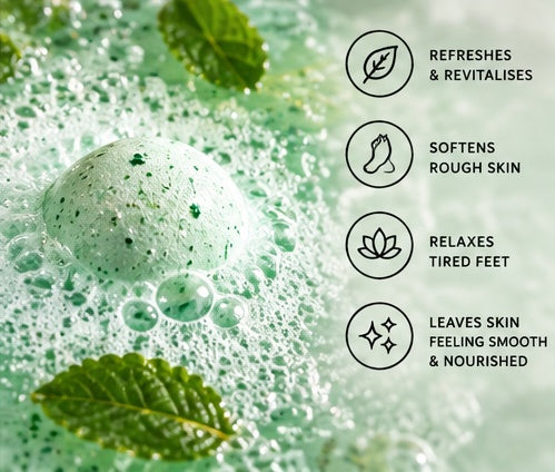 Peppermint Pedi Foot Bomb – Fizzy Foot Soak