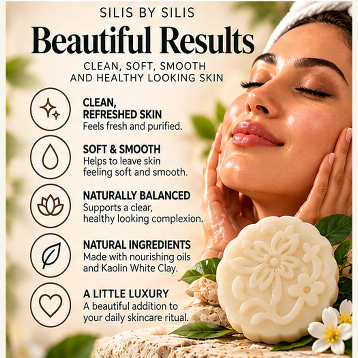 Kaolin White Clay Cleansing Face Bar – 80g