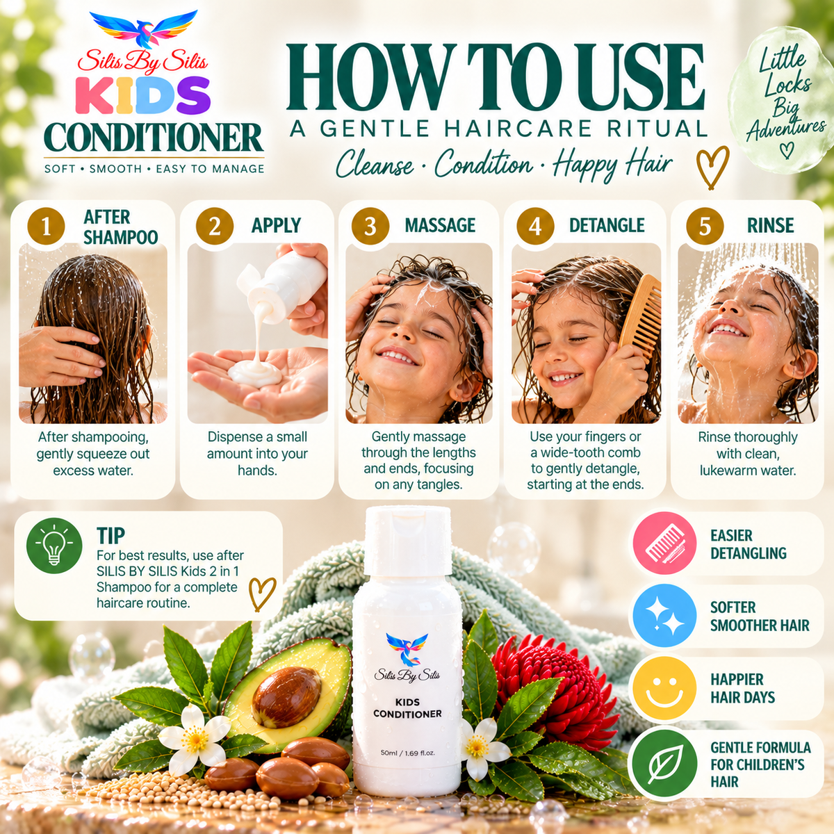 Kids Conditioner – 50ml Travel Size | Soft & Smooth Hair