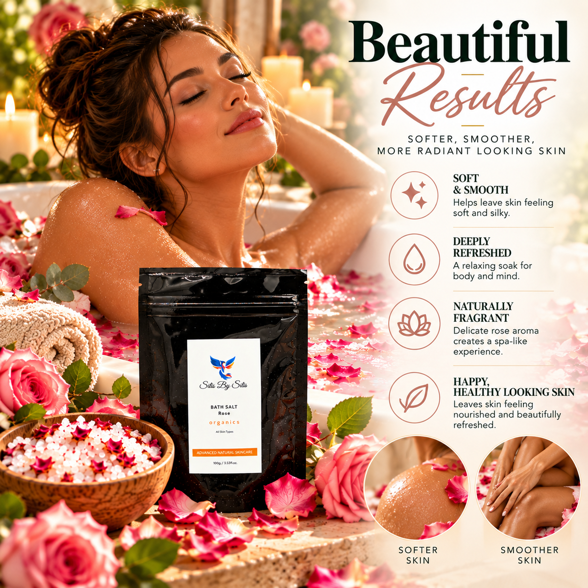 Rose Luxury Bath Salt | 100g