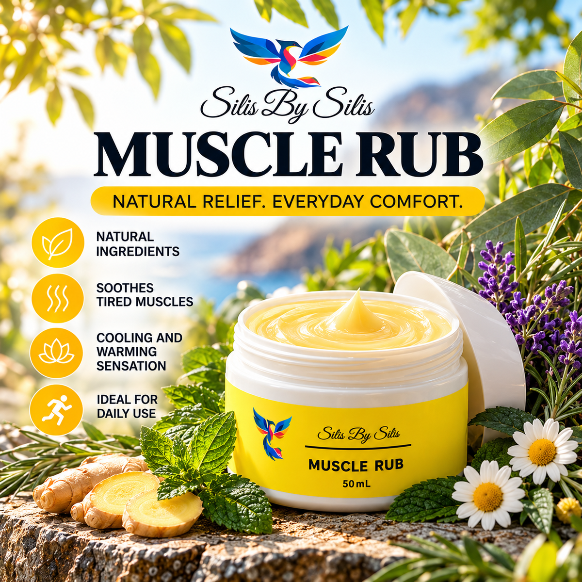 Muscle Rub – Botanical Massage Balm 50 mL