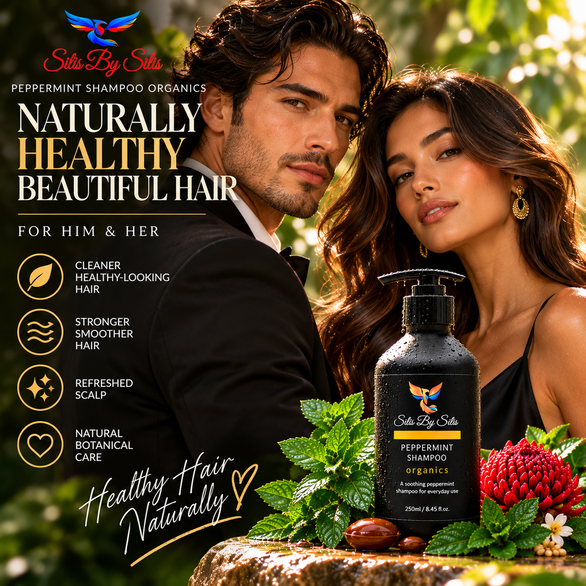 Peppermint Shampoo Organics – 250ml