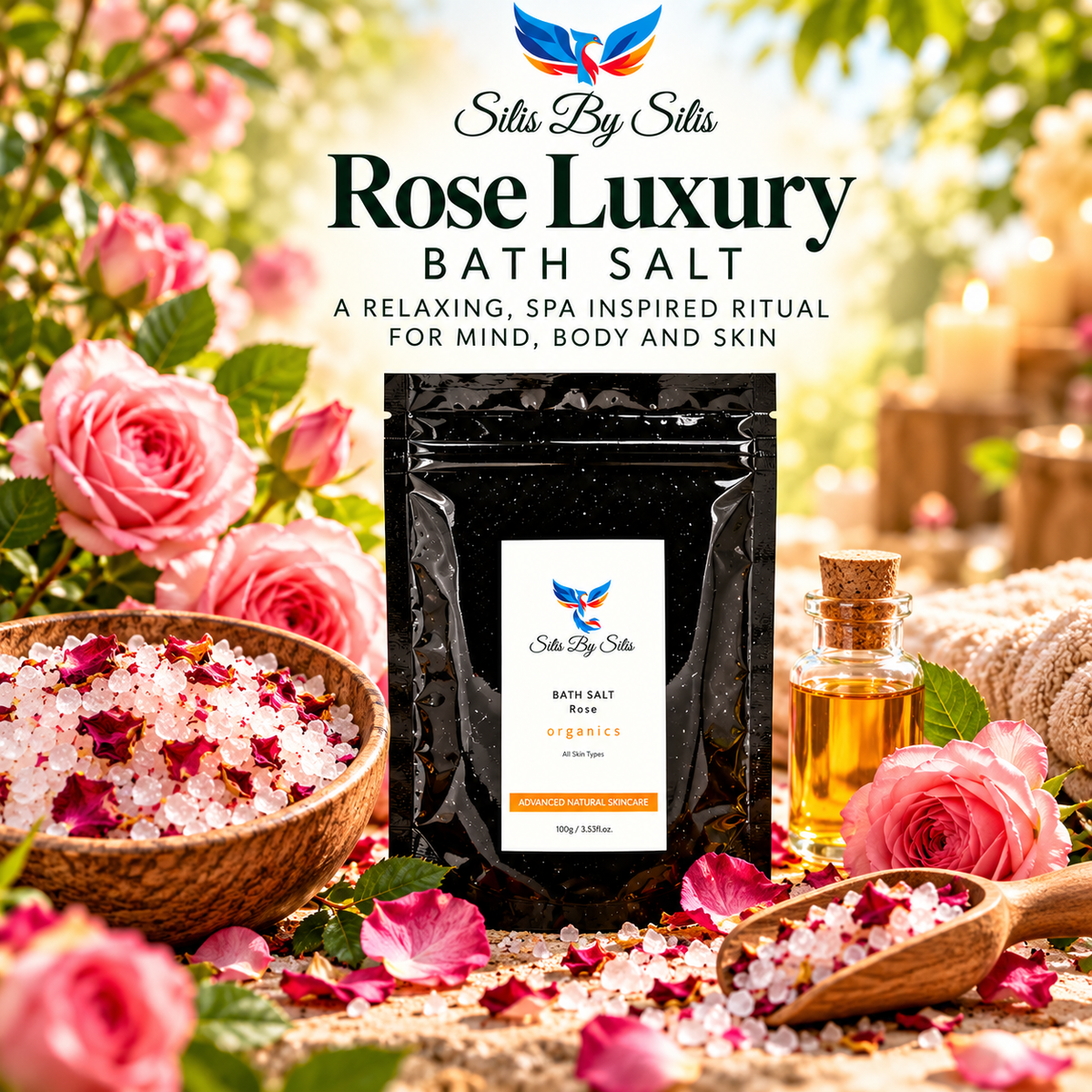 Rose Luxury Bath Salt | 100g
