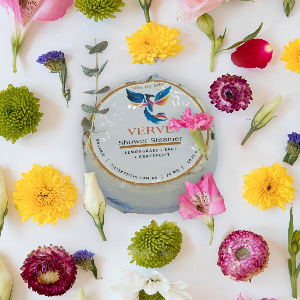 VERVE Shower Steamer – Lemongrass, Sage & Grapefruit | 50g