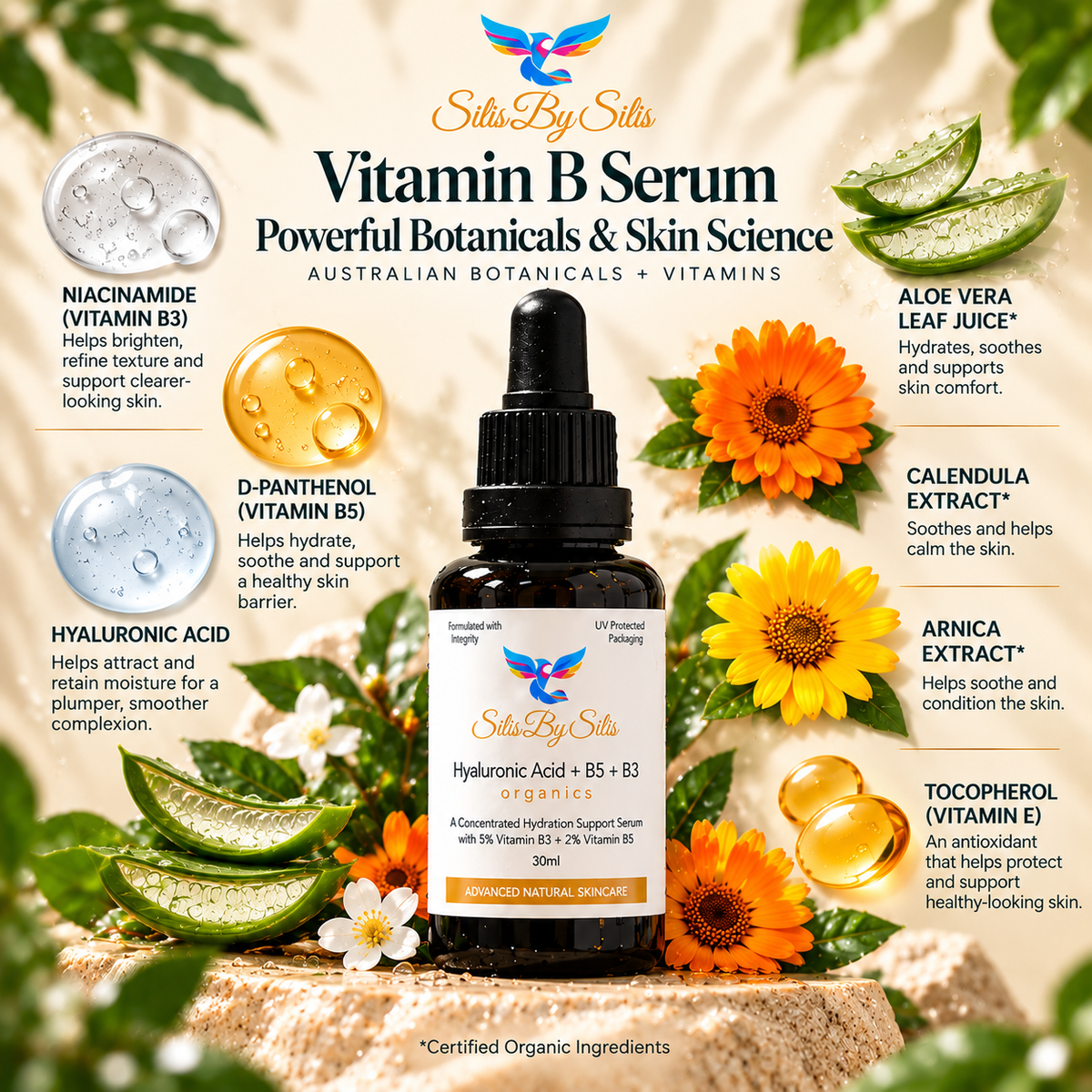 Vitamin B Serum – Hyaluronic Acid + B3 + B5 | 30ml