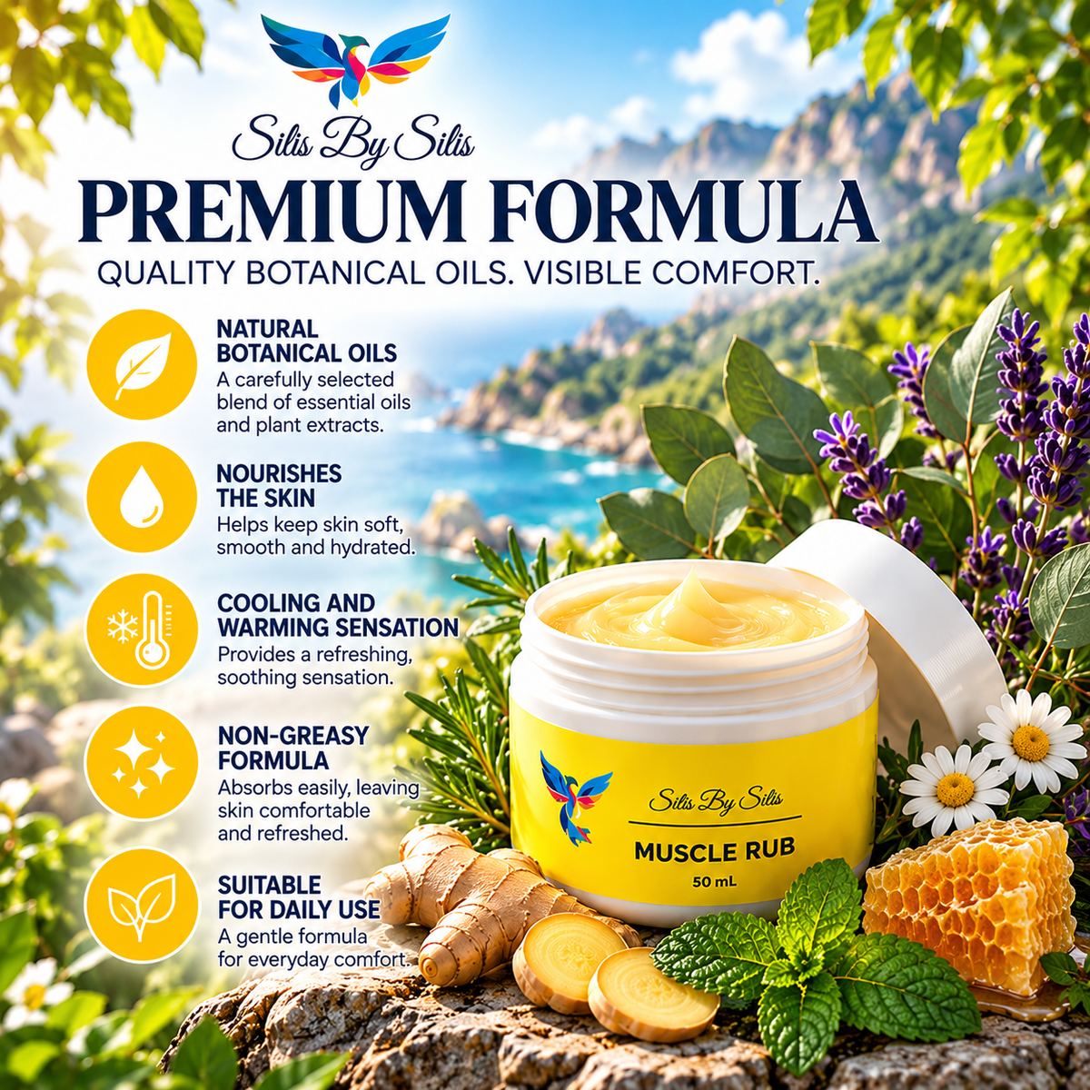 Muscle Rub – Botanical Massage Balm 50 mL