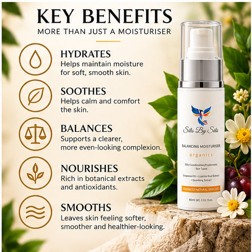 Balancing Moisturiser – Grapeseed Oil, Licorice Root & Australian Botanicals | 60mL