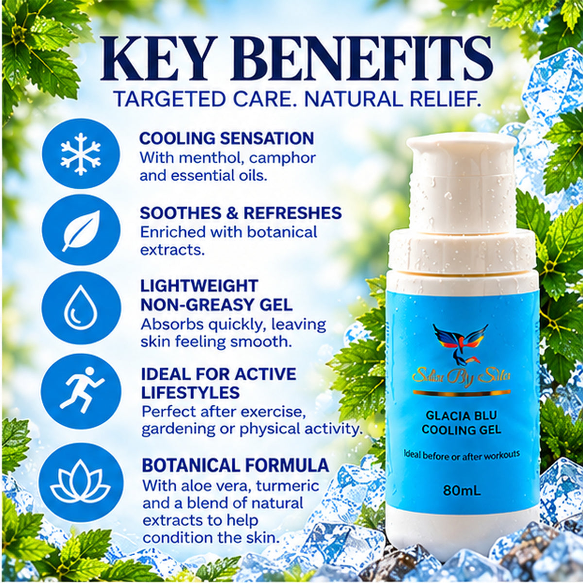 Glacia Blu Cooling Gel – 80ml