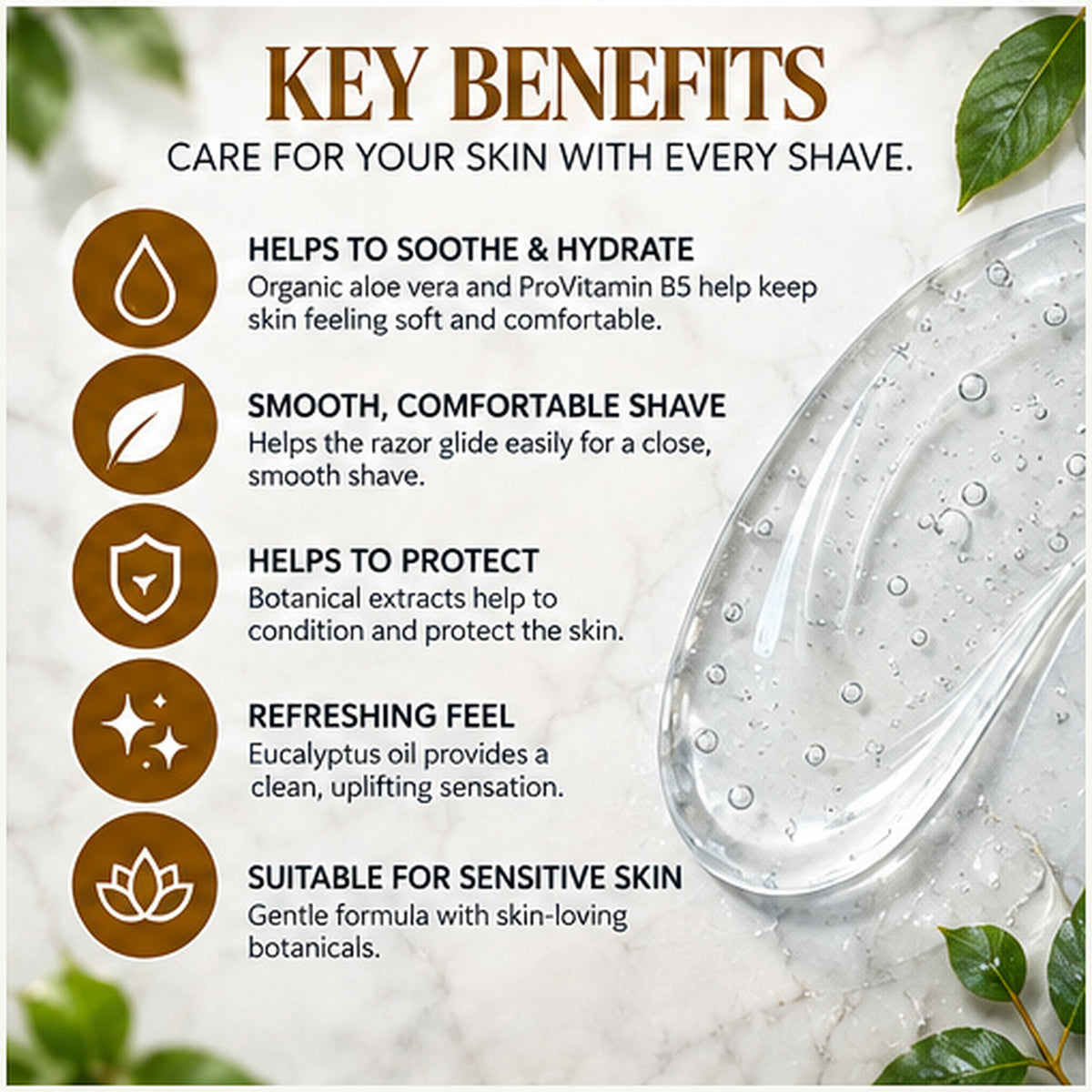 Shave Gel Organics – 250ml