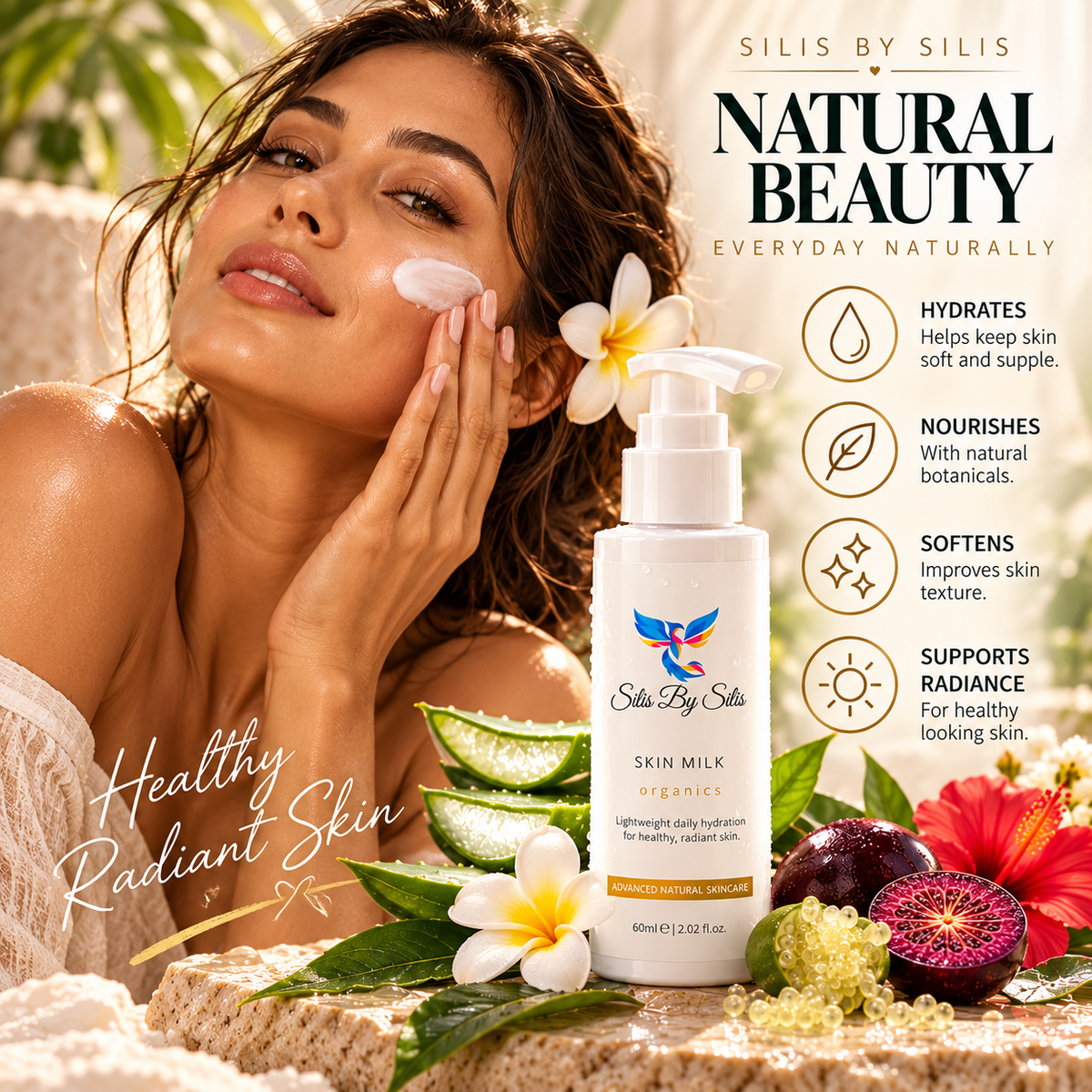 Skin Milk – Lightweight Facial Moisturiser 60 mL