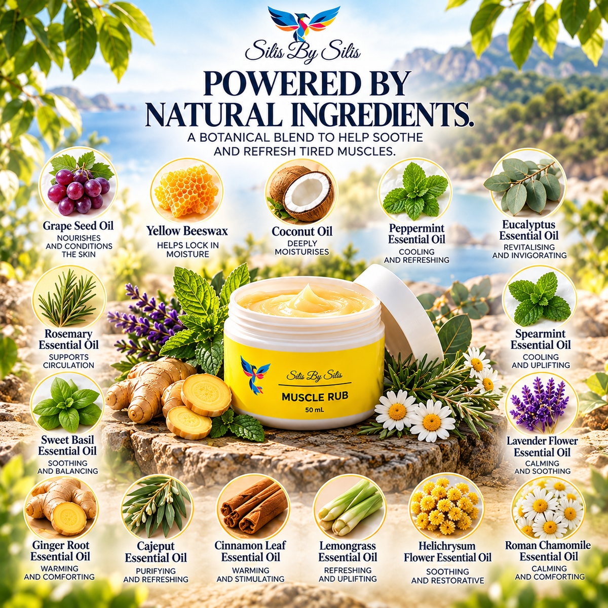 Muscle Rub – Botanical Massage Balm 50 mL