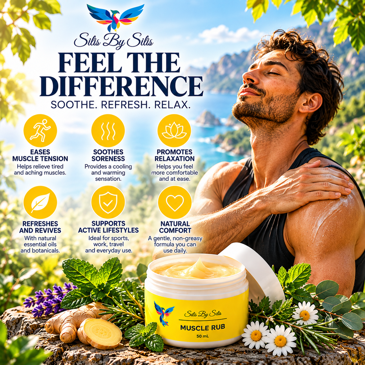 Muscle Rub – Botanical Massage Balm 50 mL