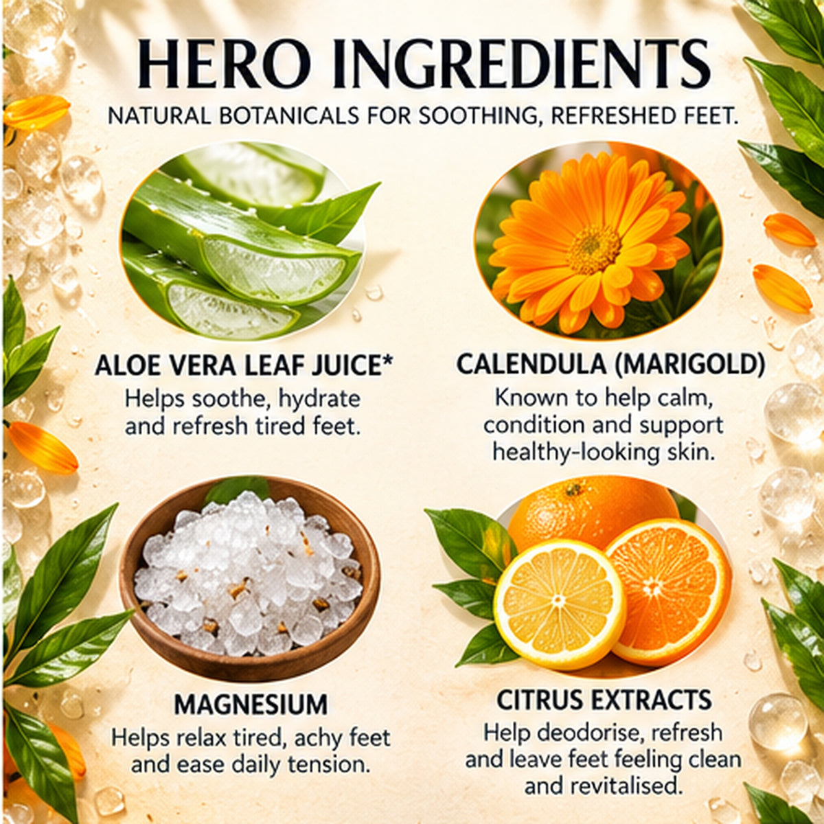 Citrus Calendula Foot Soak with Magnesium — 200g