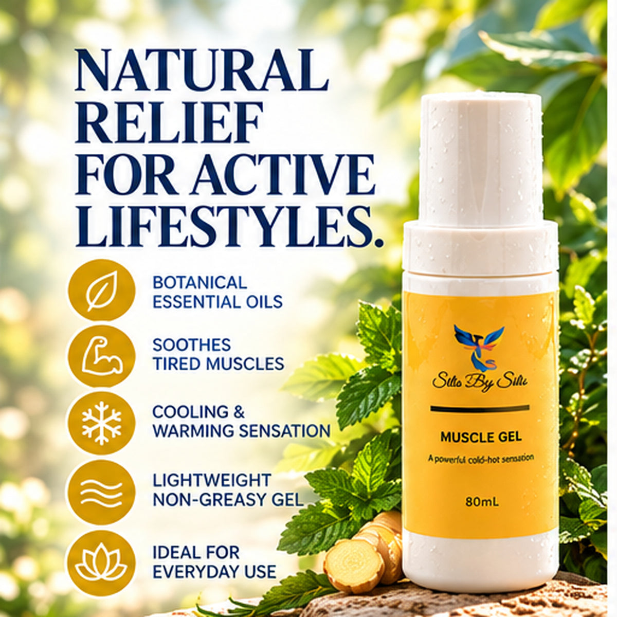Muscle Gel – Cooling & Warming Botanical Gel – 80ml