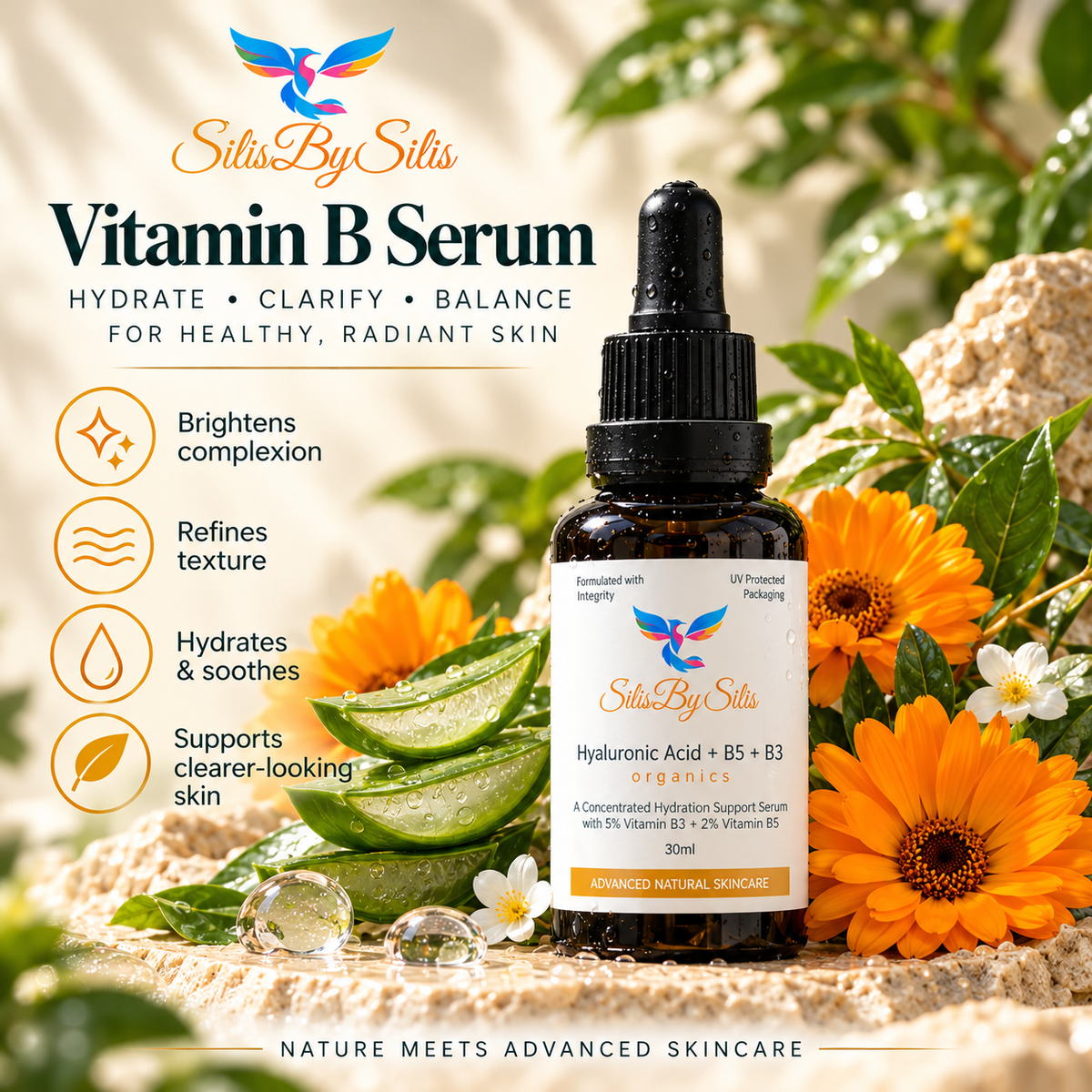 Vitamin B Serum – Hyaluronic Acid + B3 + B5 | 30ml
